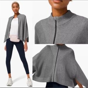 EUC Lululemon Softer Still Wrap Cashmere Blend Heathered Asphalt Grey M / L
